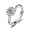[Productos de cobre] Corea del Sur circonita incrustada de diamantes diseño nicho abierto moda simple colección de anillos anillo mujer