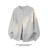 Novo Estilo de Outono Estilo Retro Old Money Cardigan de Malha Masculino Casaco Suéter Jacquard Casual Solto Versátil Masculino