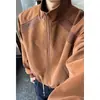 Chaqueta de Cuero Patchwork Americana Talla Grande Estilo Hong Kong para Hombre Nueva Otoño 2026, Disponible en Múltiples Colores