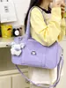 Bolsa Tote Anime Grande Capacidade Estilo Japonês Gato Fofo Estilo Universitário Bolsa de Ombro Versátil Moda Tendência Bolsa Transversal