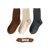 Liquidación de Calcetines de Lana de Doble Punto para Niños para Otoño e Invierno, Calcetines Lisos para Niños, Calcetines de Lana para Niños y Niñas