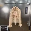 Camisa Retro Francesa con Volantes y Lazo para Mujer, Primavera 2026, con Diseño de Lazo, Top de Gasa con Sentido del Estilo