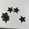 Decoraciones de Halloween en forma de estrella naranja y negras, adecuadas para bodas, fiestas de cumpleaños, Navidad y celebraciones de Año Nuevo