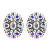 Brincos geométricos de liga metálica com diamantes estilo retrô da moda europeia e americana para mulheres, tendência de festa, alta qualidade, temperamento, brincos exagerados, atacado