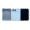 Adecuado para Apple 18 DUO, funda de teléfono plegable transparente con textura de fibra de carbono para iPhone 18 DUO PC