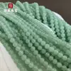 Hielo natural a través de seda dorada jade blanco cuentas redondas blancas pulsera larga DIY semiacabada accesorios Tianshan Cui violeta cuentas sueltas