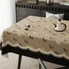 Mantel rectangular de dibujos animados, impermeable, resistente al calor y no lavable, tapete para mesa de comedor, cubierta de mesa con un toque de lujo ligero y de alta gama, adecuado para mesas de centro
