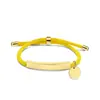 Pulseira Personalizada Logo de Publicidade Transfronteiriça Personalizado Multicolorida Pequena Redonda Arco-Íris Presente de Feriado Aço Titânio Gravação Pulseira Trançada