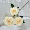 Meiyi 3 Cabezas Diamante Rosa Artificial Pared de Flores para Boda Accesorios Flores Falsas Hechas a Mano Transfronterizas Adornos de Decoración para el Hogar