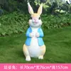 Escultura de Animal Cartoon ao Ar Livre Coelho Pedro Plástico Reforçado com Fibra de Vidro Decoração de Chão Pátio Jardim de Infância Paisagem de Floresta Decoração de Gramado