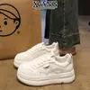 Populares Zapatos de Cordones de Piel Genuina para Mujer, Tenis Blancos de Suela Gruesa que Aumentan la Altura, Nuevos Zapatos Deportivos Casuales Primavera 2026