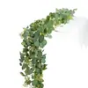 Planta verde artificial de eucalipto y ratán, decoración transfronteriza para el hogar, planta verde de eucalipto y ratán.