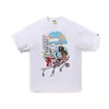 260g Marca de Moda Venta al por Mayor Transfronteriza Camiseta Pesada Bape Cabeza de Mono Tiburón