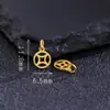 Prata S925 Banhada a Ouro 24K Caractere da Fortuna Pequeno Pingente DIY Design Vazado Pingente Acessório Pequeno Cabacinho Pulseira DIY