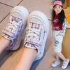 Zapatos de tabla para niñas, zapatos de lona transpirables para niños, verano 2024, nuevo estilo, zapatos casuales de suela suave para niñas, zapatillas grandes para niños
