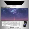 Mouse Pad Extra Grande para E-Sports, Jogos de Anime, Estilo Chinês, Base para Teclado de Computador, Pad para Mesa de Escritório, Bordas Costuradas, Espessado, Design Personalizado