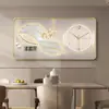 Pintura Decorativa Transfronteriza de Lujo Ligero para Restaurante Nuevo Reloj Electrónico Sala de Estar de Alta Gama Pared de Fondo para Restaurante Calendario Perpetuo Pintura Colgante