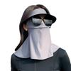 Nueva máscara de protección solar tridimensional de seda de hielo para rostro completo, protección para cuello y ojos, parasol en las esquinas, máscara con capucha y protección UV.