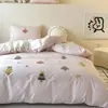 Juego de Cuatro Piezas 100S de Alto Recuento de Hilos, Todo Algodón, Nuevo Producto de Otoño, Algodón de Fibra Larga de Xinjiang, Juego de Tres Piezas para Dormitorio de Estudiante, Bordado de Algodón Puro