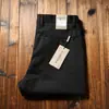 Pantalones de algodón mercerizado elástico serie B para hombre, otoño e invierno, grosor normal, rectos, holgados, de negocios casual