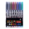 Marcador Acrílico 8 Colores Pintura a Base de Agua Bolígrafo Metálico Firma Cuaderno DIY Graffiti Impermeable Marcador Dorado y Plateado