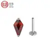 Pendientes de Aleación de Titanio F136 con Forma de Cometa Pequeña en Forma de Diamante Incrustados con Circonita Pendientes de Labio de Tendencia Nicho Pendientes de Hélice Auricular Joyería para Piercings Corporales