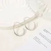 Pendientes de Aguja de Plata S925, Lujo Ligero, Gama Alta, Estilo Minimalista, Pendientes de Aro para Mujer, Moda de Nicho, Temperamento Único, Pendientes Vintage