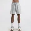 Shorts Casuais de Algodão Pesado Estilo Americano para Homens, Shorts Esportivos Casuais Largos com Cordão, Shorts de Cinco Pontos