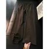 Pantalones con estampado integral de estrella de cinco puntas en color gris oscuro, pants deportivos casuales retro americanos para hombre de otoño/primavera, modernos y que alargan las piernas