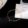 Pulsera redonda de plata pura S925 con purpurina, simple y fresca, para mujer, joyería de nicho de lujo ligero, versátil, ultrafina, para estudiantes, venta al por mayor