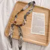 Nuevo Collar de Bufanda de Seda con Cuentas para Primavera y Verano para Mujer, Cadena de Suéter Vintage Paisley, Bufanda Pequeña Versátil Artística Única
