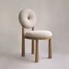 Silla de Maquillaje Moderna Nórdica para Dormitorio de Casa Taburete de Tocador de Celebridad de Internet Silla de Comedor Silla Simple de Donut con Respaldo de Cachemira