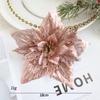 Rosa dourado flor de Natal flor artificial guirlanda de Natal acessórios Decoração da árvore de Natal de camada dupla Cor da flor de Natal cabelo misto