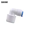 Em estoque atacado 4068 purificador de água conector rápido 4 pontos dente externo giratório 3 pontos cotovelo para tubo conector