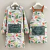 Avental de Moda Estilo Coreano Novo Avental de Algodão Bambu Cozinha Doméstica Roupas de Trabalho Respiráveis Resistentes ao Desgaste Avental de Ombro