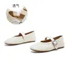 Zapatos Mary Jane para Mujer con Plantilla de Piel de Oveja de Primera Capa 2026 Estilo Nuevo de Primavera Zapatos Planos Poco Profundos de Moda Casual Versátiles Zapatos de Moda para Mujer