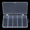 Caja Luya de plástico PVC transparente caja de pesca caja de cebo de cinco cajas equipo de pesca 17.5*9.5*3cm