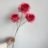 Spot 3 pequena rosa redonda rosa cerimônia de casamento salão de casamento arranjo de flores embelezado tecido de seda decoração de flores vaso de casa exposição de flores