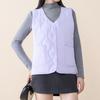 Nuevo Chaleco de Lana Suave para Otoño e Invierno, Forrado de Polar para Calidez, Capa Interior Ajustada, Chaleco Base Informal para Vestir en Capas