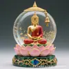 Estatua de Buda Tailandés de Resina Bola de Cristal Escultura del Sudeste Asiático Personalizada Decoración Sala de Estar Estudio Regalo Adornos Personalizados Según Dibujos