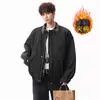 Jaqueta Falsa de Duas Peças Estilo Celeiro para Homens e Mulheres, Jaqueta de Algodão Marrom Casual Solta Retro Americana com Gola Reversível