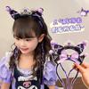 Diadema de peluca Kulomi para niñas, diadema de Sanrio para el cabello, diadema de princesa para bebés, banda para el cabello con correa de corona