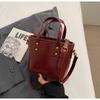 Bolsa Feminina Outono e Inverno Vintage Bolsa Transversal Feminina de Alta Qualidade Sensed Toomaniac Bolsa de Ombro Versátil Moda Ins Bolsa de Ombro Portátil Estilo Balde