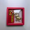 Pingente Ovelha Dourada Ano da Ovelha 2027 Ouro Puro 999 Chaveiro Atrator de Riqueza Bolsa Celular Pingente Item de Decoração