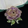 Broche Exquisito de Flor de Peônia de Alta Qualidade Moda Nacional Clássico Chinês Corsage Elegante Pin Flor Cheongsam Hanfu Acessórios