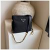 Transfronterizo 2026 Nuevo Modelo Tela Oxford Bolso de Hombro Único Debajo del Brazo Casual Simple Moda Cadena Triángulo Logo Moda Bolso Cubo