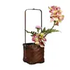 Jarrón de Flores Florales, Arreglo Floral Jianshan Chino, Cesta de Flores, Cesta Tejida de Bambú, Decoración Casera Artesanal Folclórica, Sala de Té, Estilo Zen