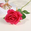 Flores Artificiais de Rosa de Cabeça Única Simuladas, Buquês de Rosas de Tecido Multicor, Decoração de Casa, Arranjos de Casamento, Flores Artificiais Atacado