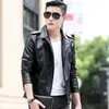 WSH8921 Jaqueta de Couro Masculina Nova Sem Forro de Lã, Moderna e Versátil, Estilo Coreano, Casual, Estilosa para Outono e Inverno