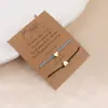 Joias de aço titânio aço inoxidável cruzadas amor dourado corda vermelha tecida à mão ajustável joias para amantes namoradas atacado